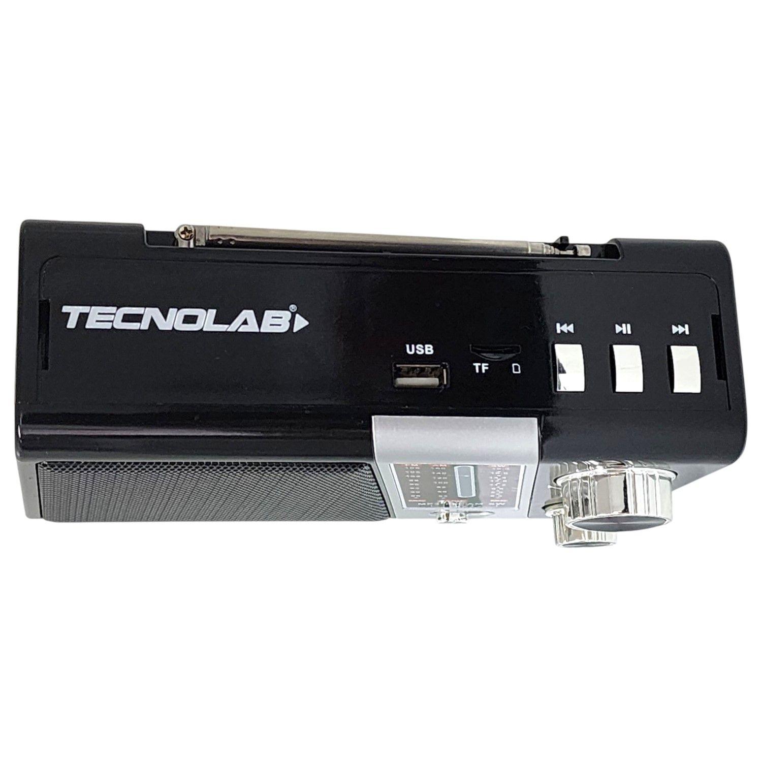 Radio Portátil AM FM SW Solar Band 3 LED USB TL635 Tecnolab-5