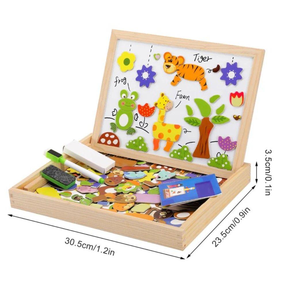Juguete Pizarra Magnética 2 en 1 Didáctico Madera 109 pcs-1