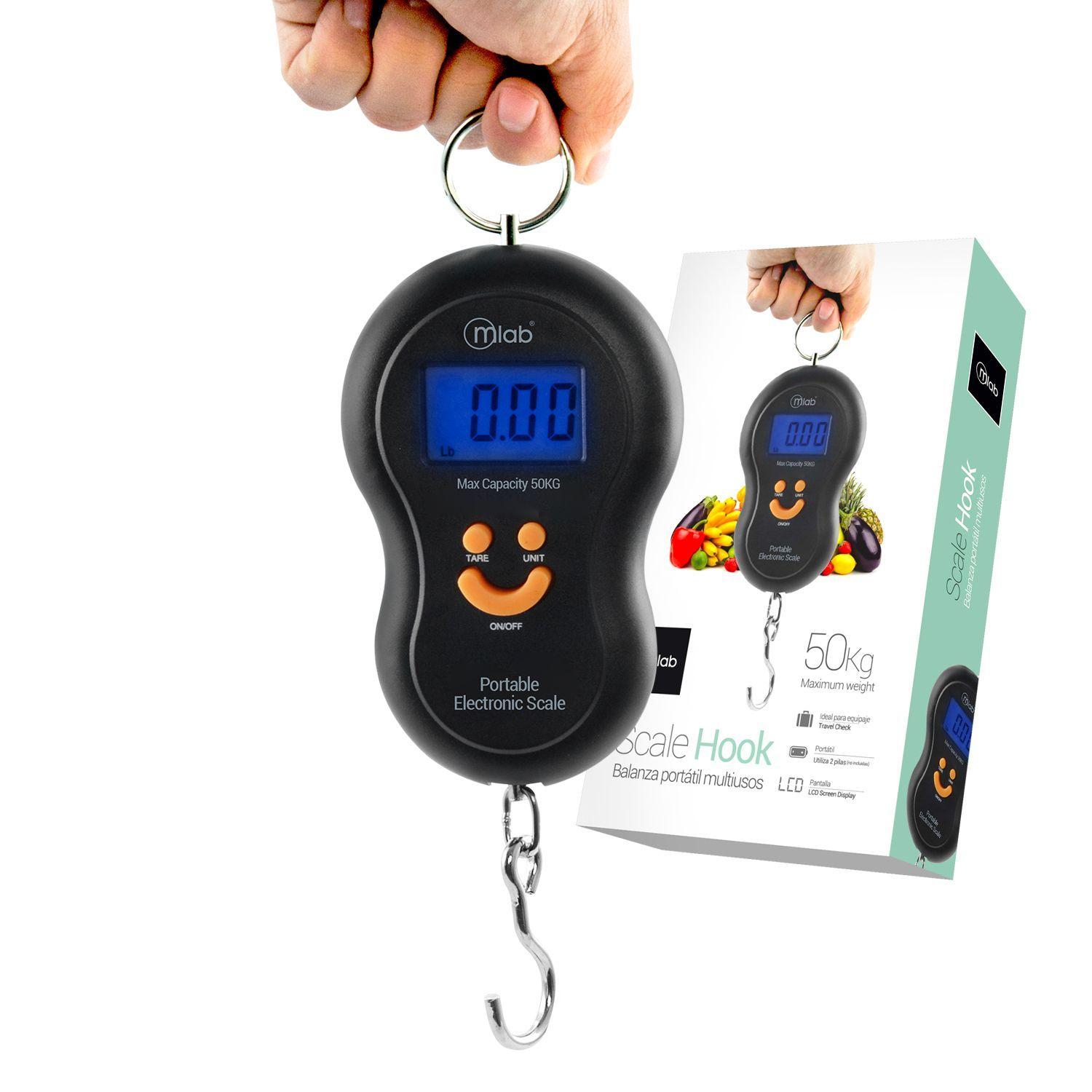 Balanza Pesa Portátil Gancho Multiuso Mlab Negro-2