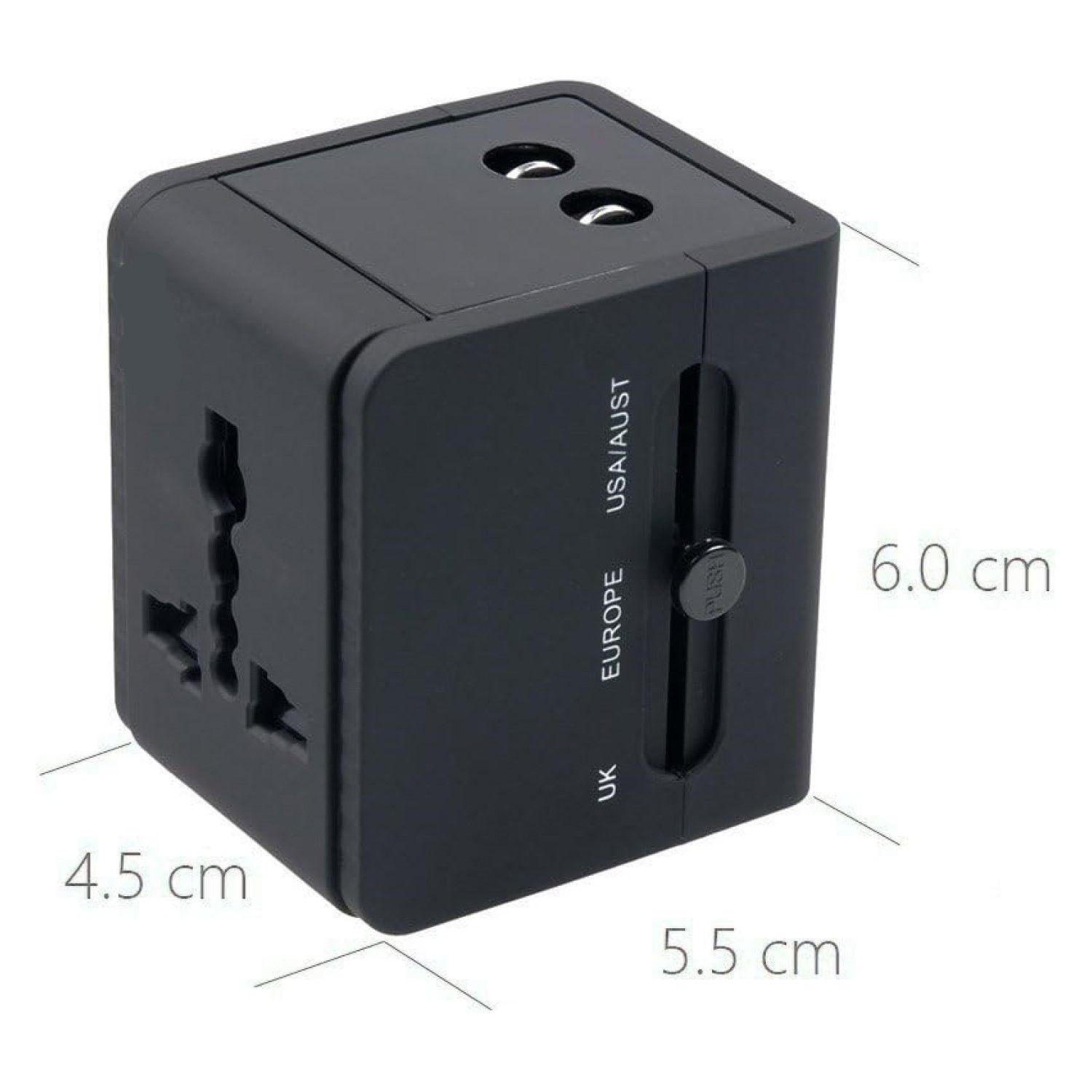 Adaptador Universal De Viaje 2 Usb ProAdaptor TL354 Tecnolab-4
