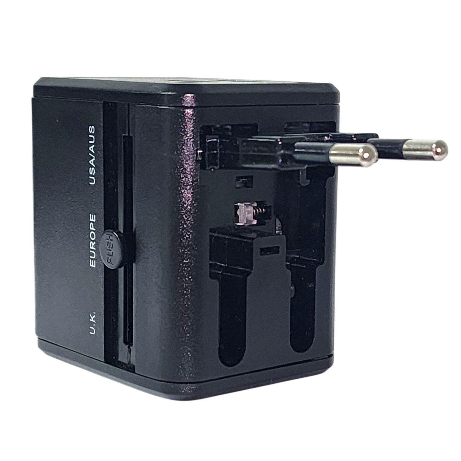 Adaptador Universal De Viaje 2 Usb ProAdaptor TL354 Tecnolab-7
