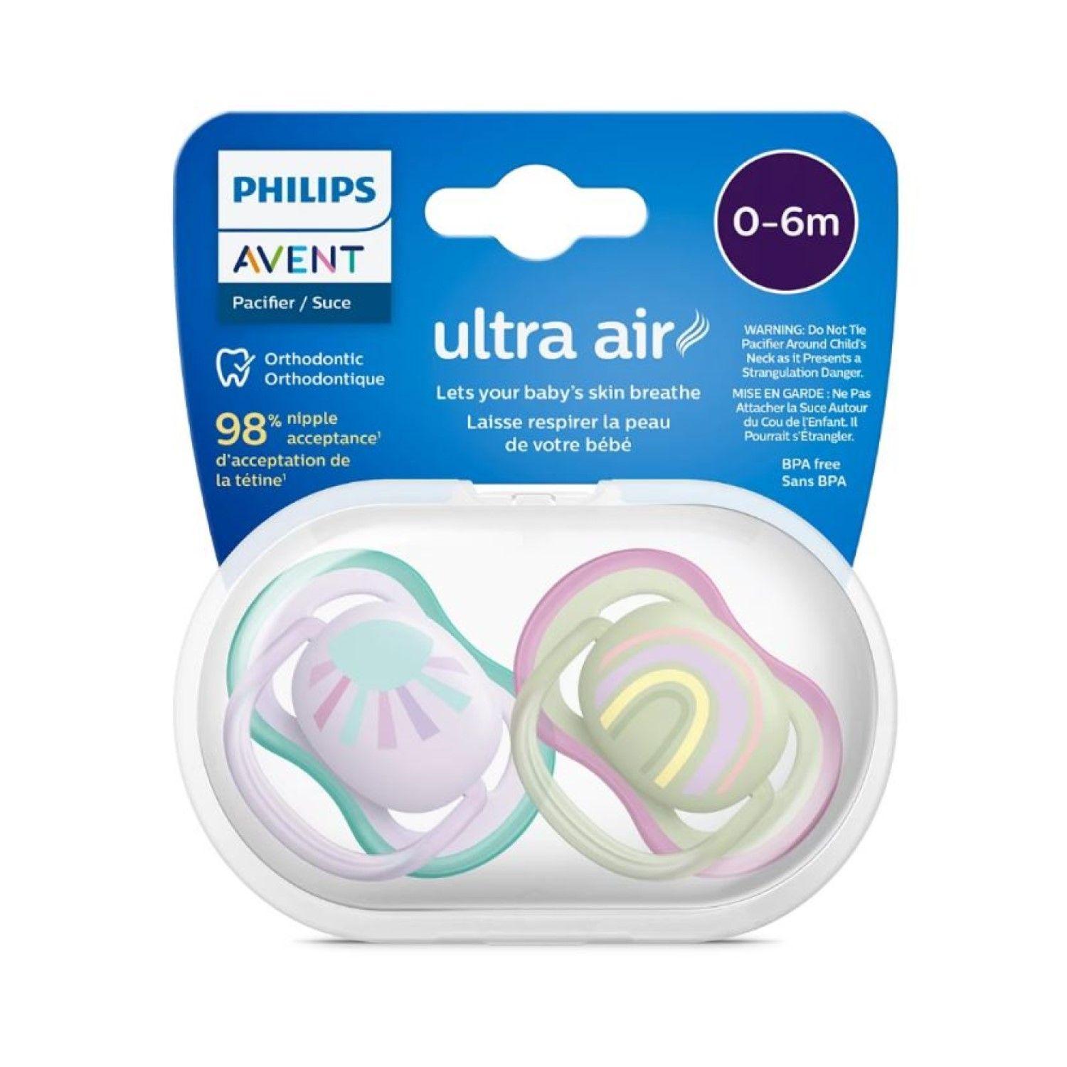 Pack 2 Chupetes Avent Ultra Air 0-6m SCF085/59-4