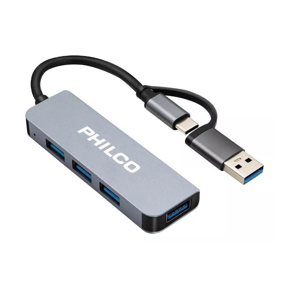 Hub USB Philco 4 En 1 Tipo C A Usb 42184-2
