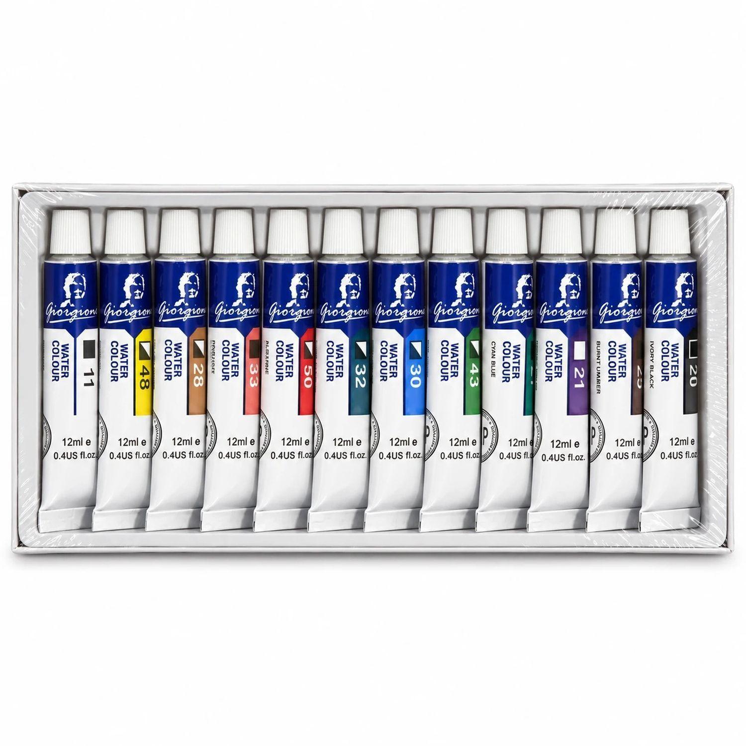 Set 12 Acuarelas en Tubo Giorgione G-7018 de 12 ml-1