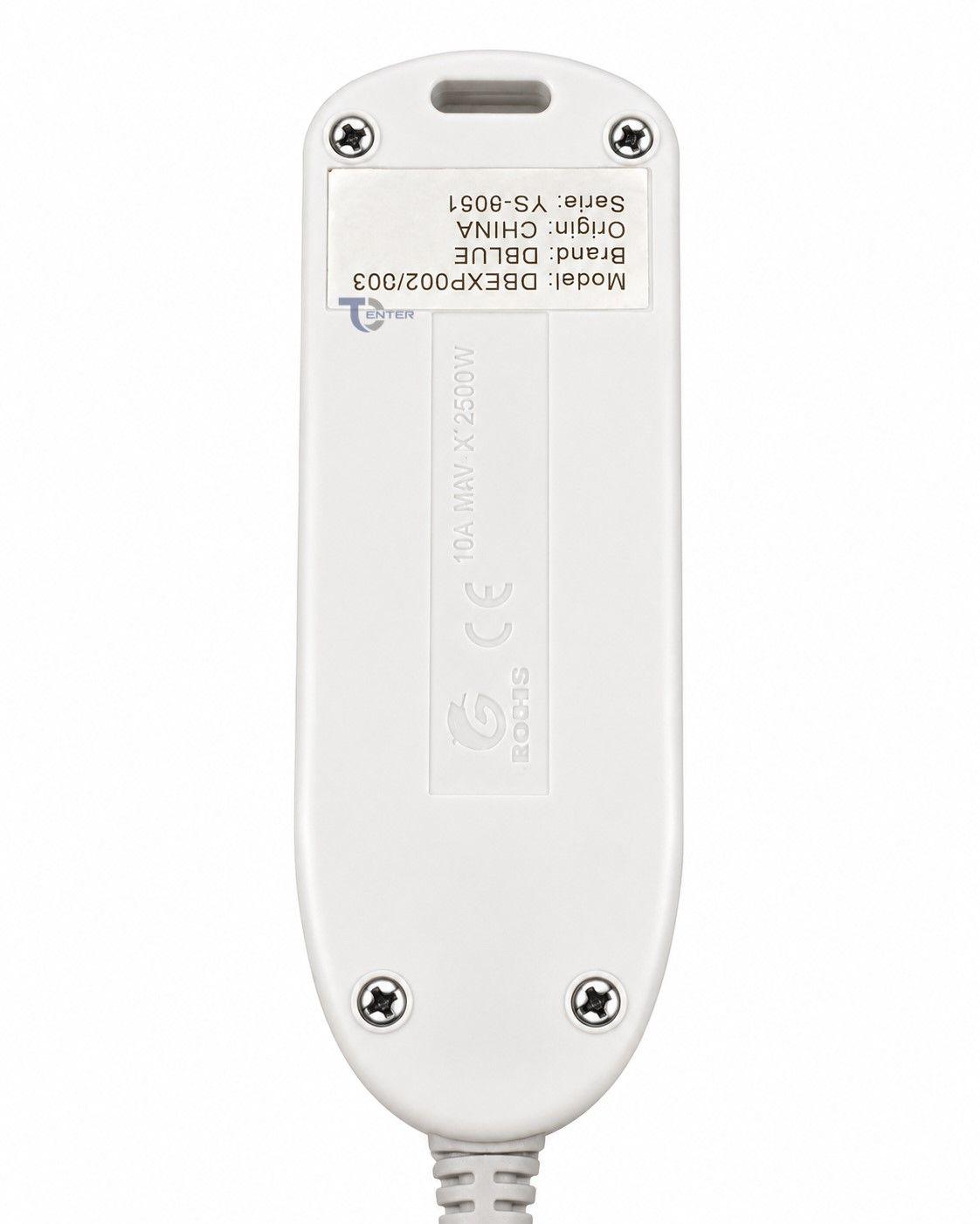 Alargador Dblue DBEXP004W 3M 4 Pos Blanco-3