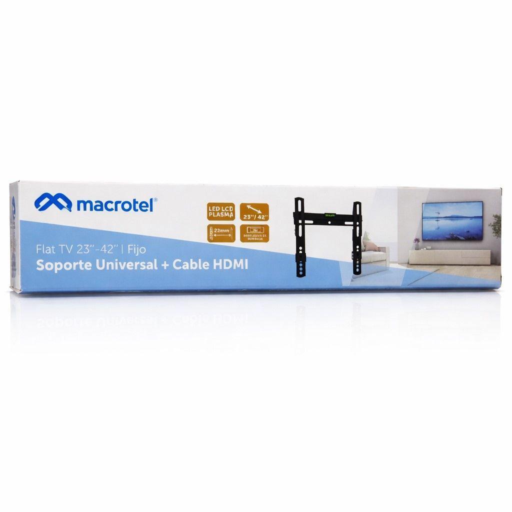 Soporte TV Fijo Macrotel 23 a 42 + Cable HDMI-1