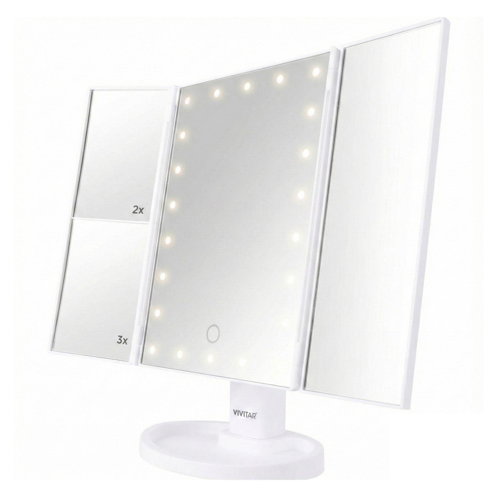 Espejo Plegable Vivitar Aumento 1x2x3x 22 Led MR1307-3