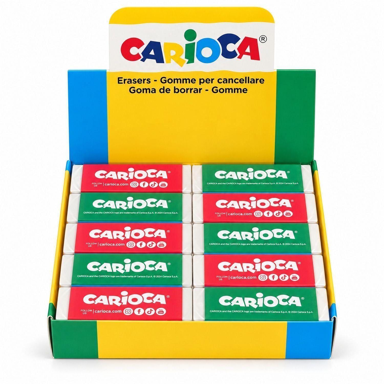 Expositor 20 Gomas de Borrar Rectangulares Carioca-0
