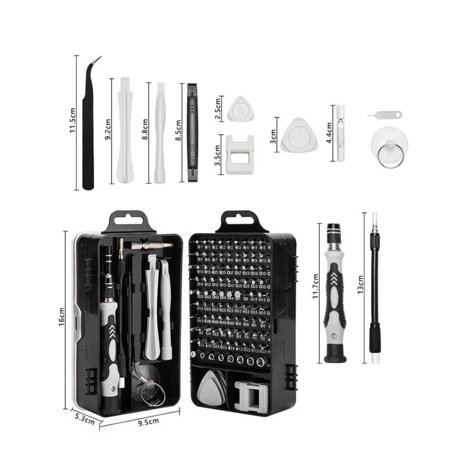 Kit 115 herramientas Destornilladores Precisión 13101-3