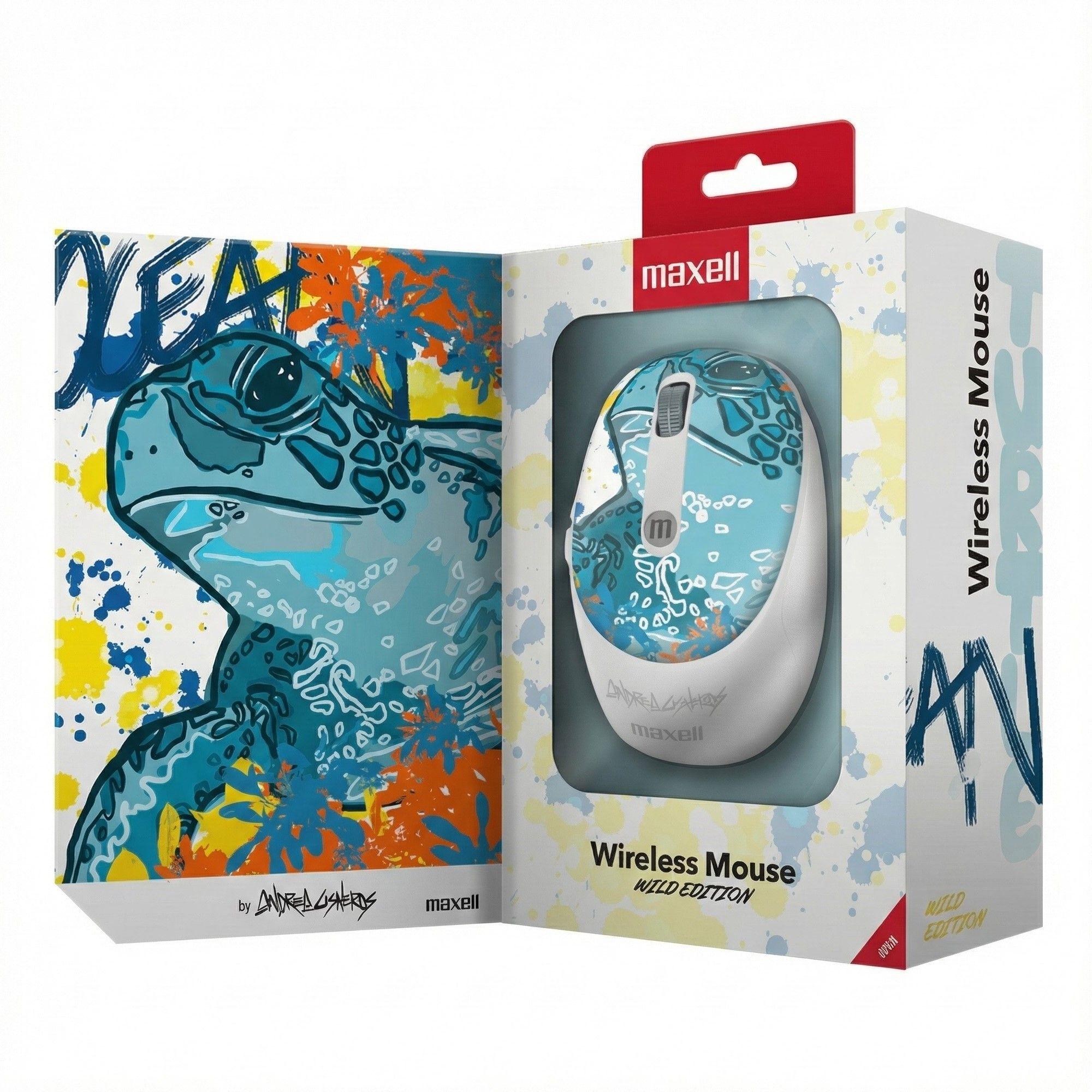 Mouse Inalámbrico Maxell Wild Tortuga 4000dpi Usb/usb-c-4