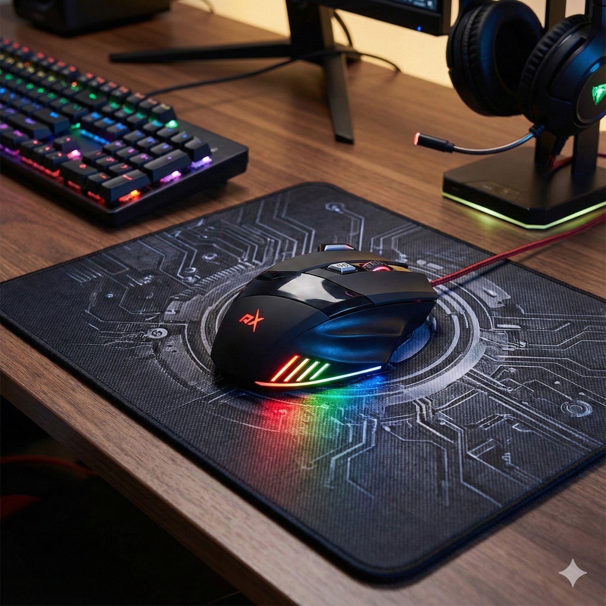 Mouse Gamer ReptileX RX0047 2400 dpi Retroiluminado-6