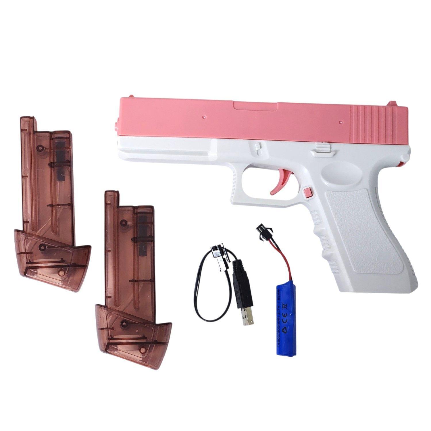 Pistola de Agua Eléctrica Recargable Presión DBG1652 Rosa-2