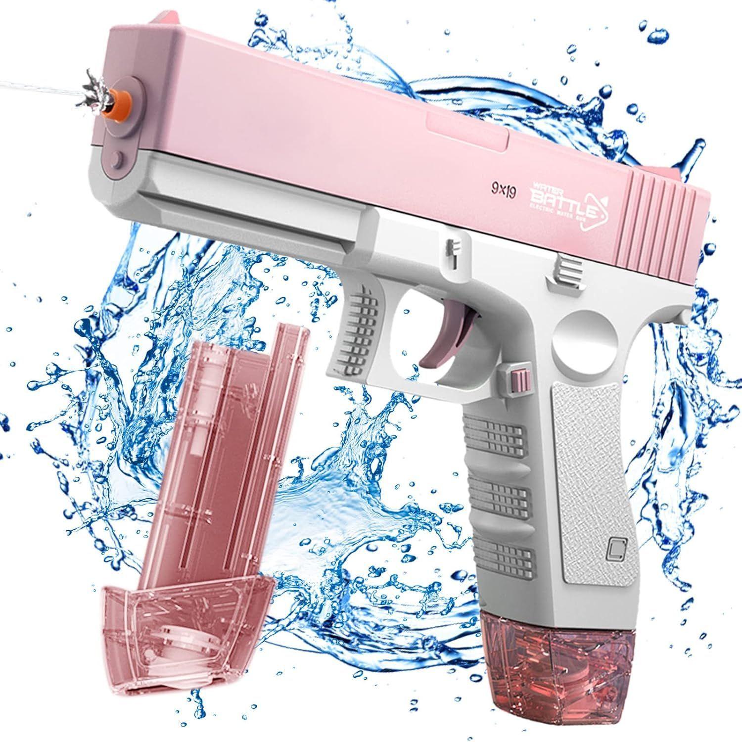 Pistola de Agua Eléctrica Recargable Presión DBG1652 Rosa-3