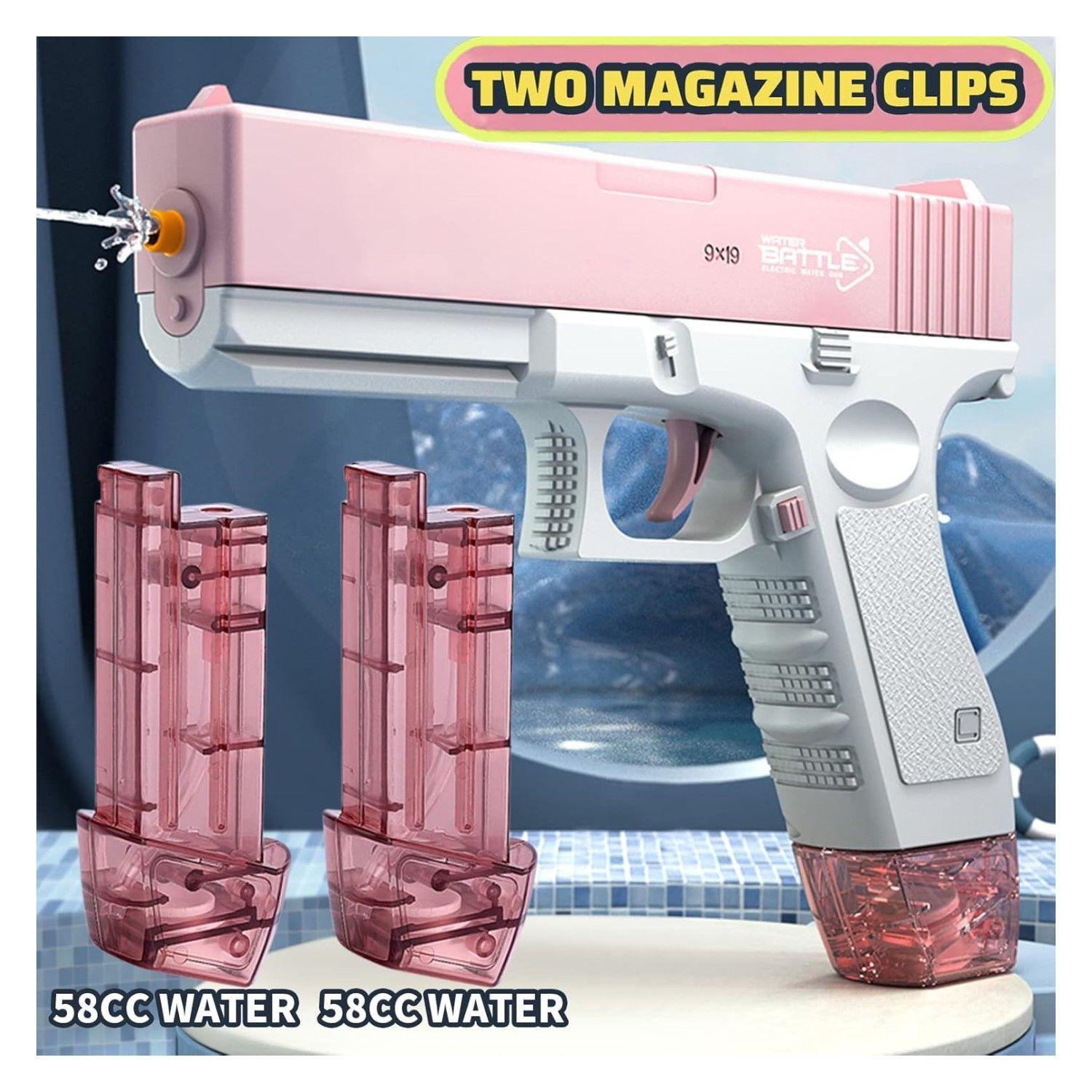 Pistola de Agua Eléctrica Recargable Presión DBG1652 Rosa-4