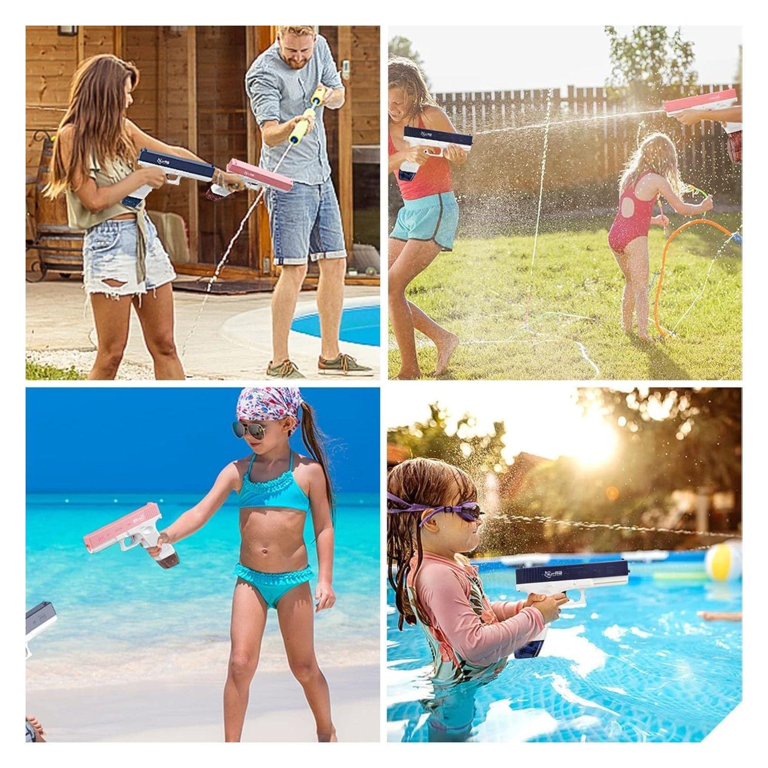 Pistola de Agua Eléctrica Recargable Presión DBG1652 Rosa-5