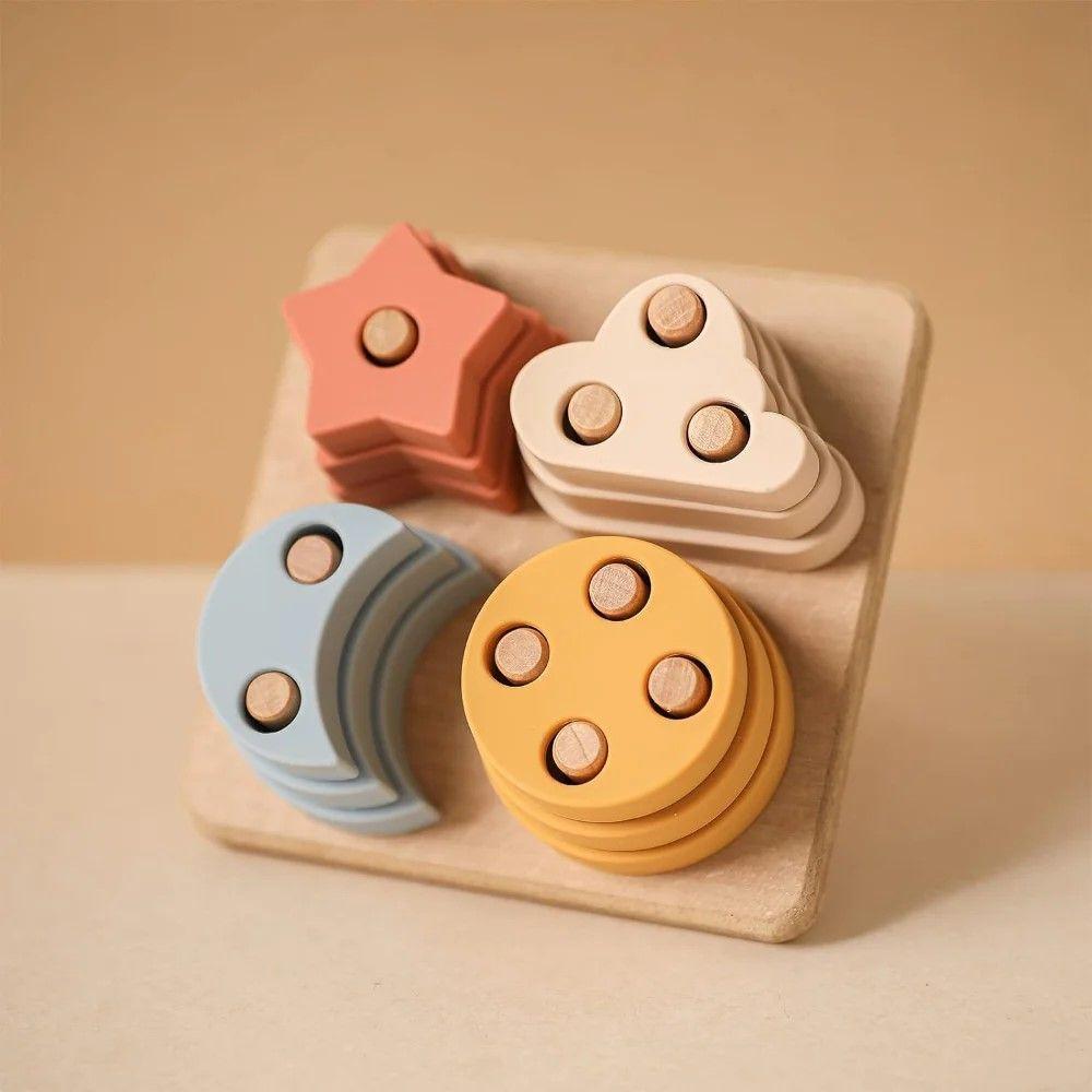 Juguete de Madera Apilable Para Bebés 12 Piezas-2