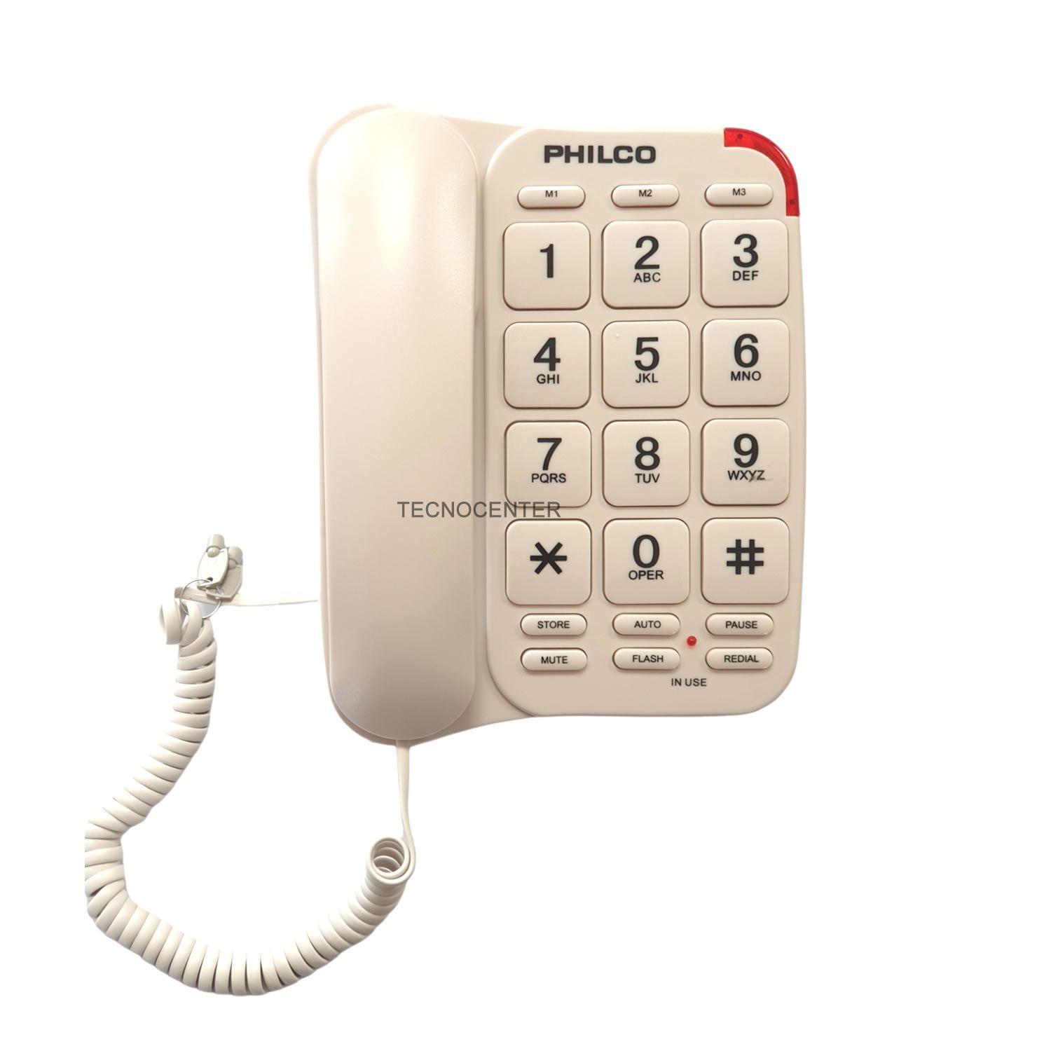 Telefono Fijo Philco Números Grandes Blanco-0