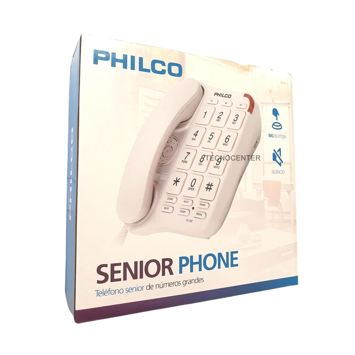 Telefono Fijo Philco Números Grandes Blanco-1