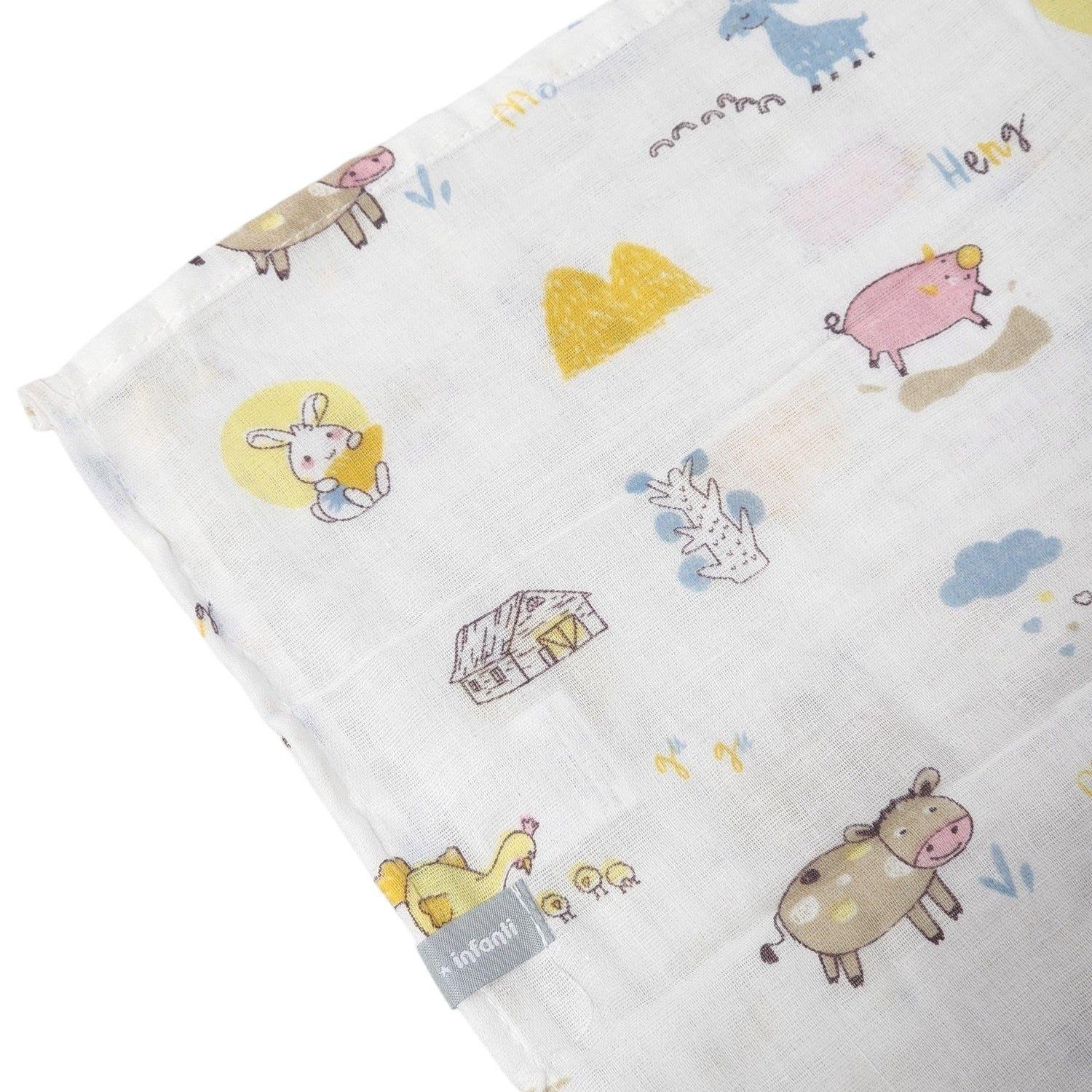Pack 3 Tutos Bebe Algodón Amarillo 75x75cm Infanti-3