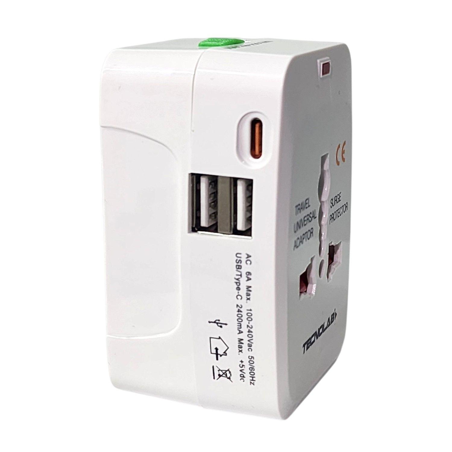 Adaptador Enchufe Universal Viaje VoltWorld TL777 Tecnolab-4