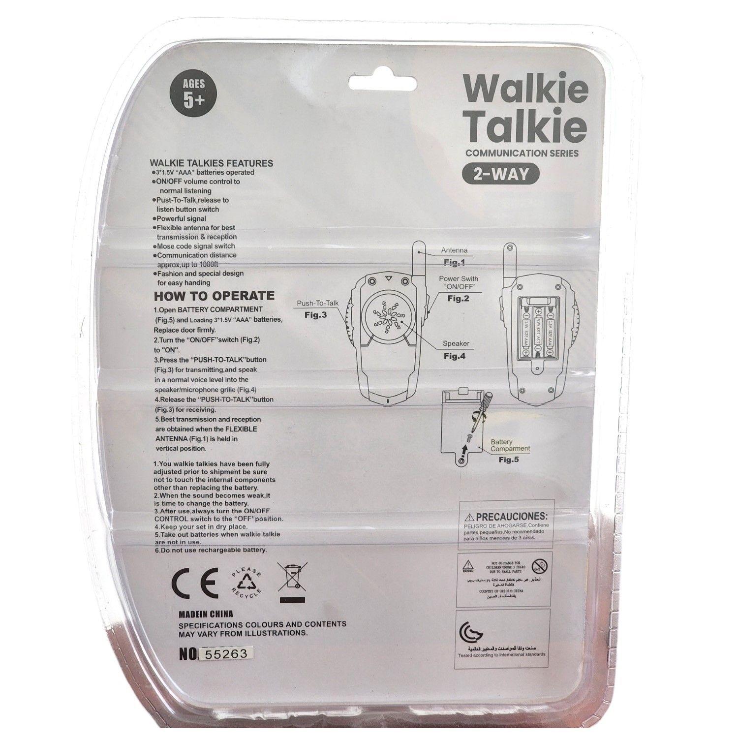 Set de 2 Walkie Talkie para Niños 300mt 55263-4