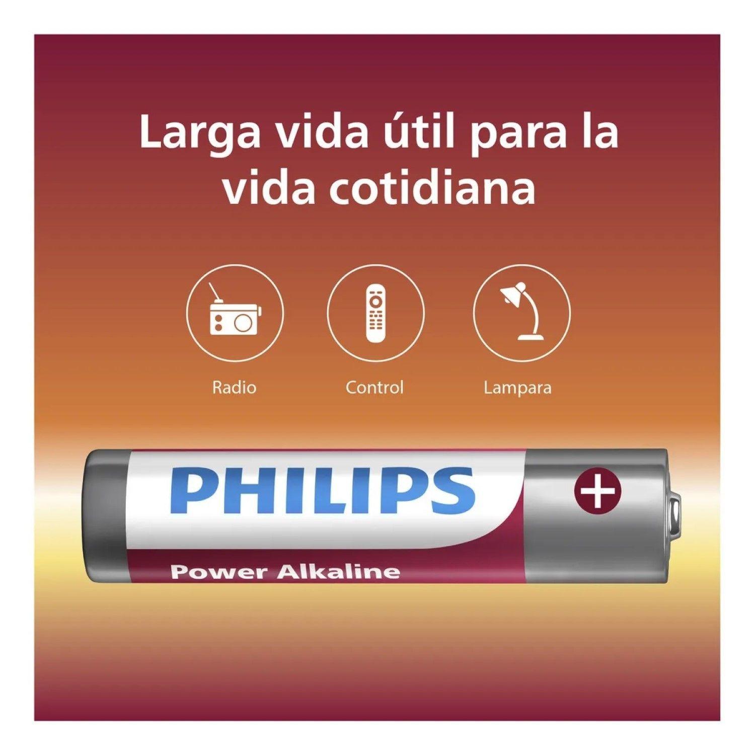 Pack 4 Pilas AA Alcalinas LR6P4B Philips-3