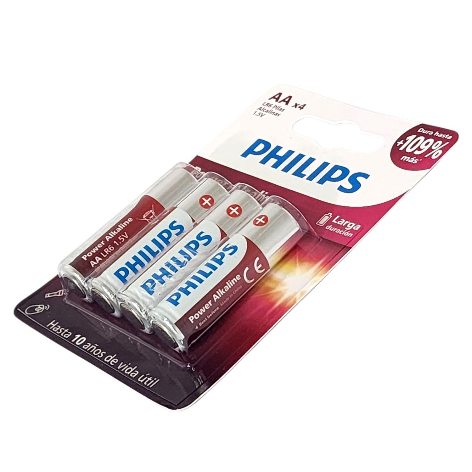 Pack 4 Pilas AA Alcalinas LR6P4B Philips-5