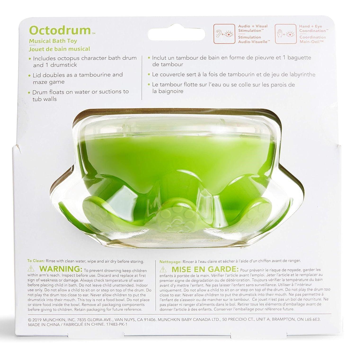 Juguete Musical de Baño Pulpo 3 en 1 Octodrum Munchkin Niños 17483-7