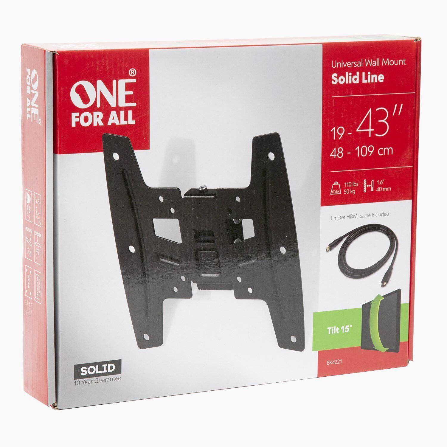 Soporte Tv Led Lcd One For All 19 a 43 con Inclinacion-1