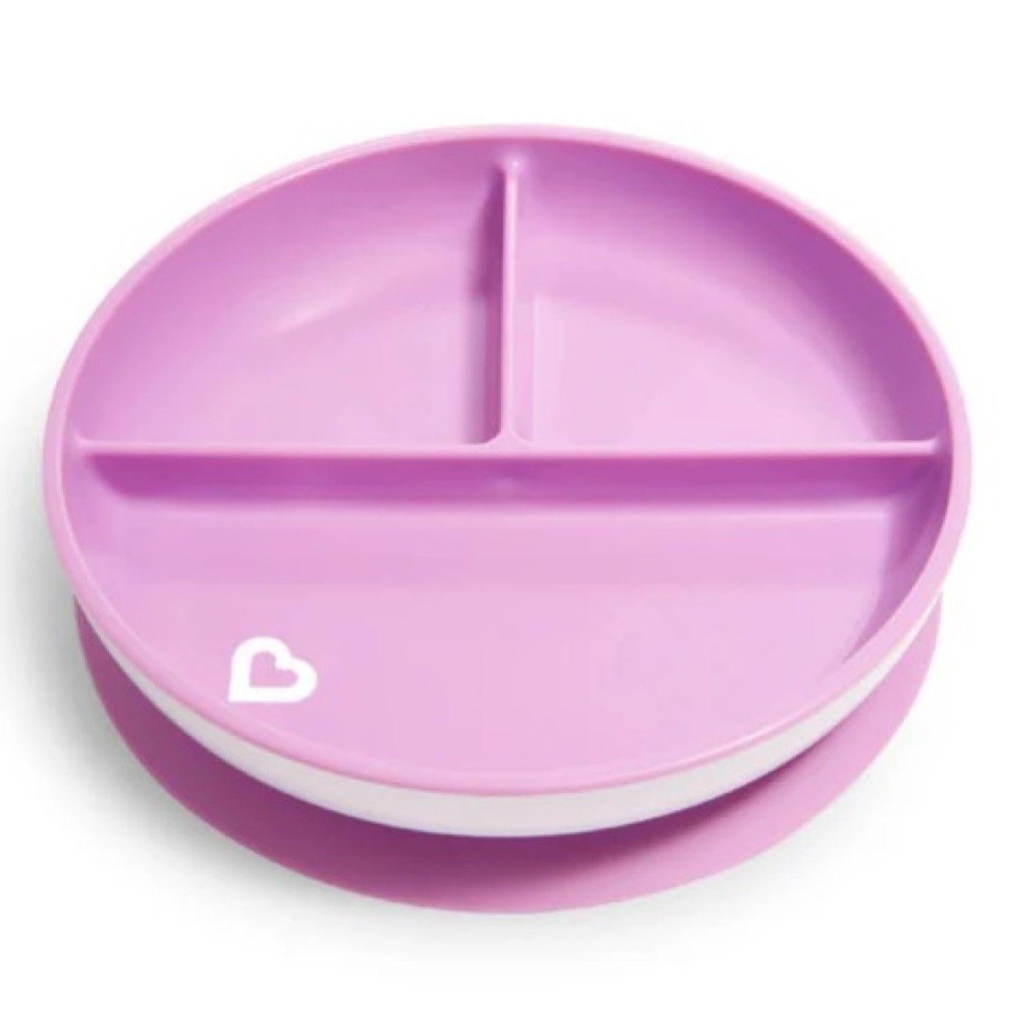 Plato Bebé con succión y División Stay Put Munchkin Morado-3