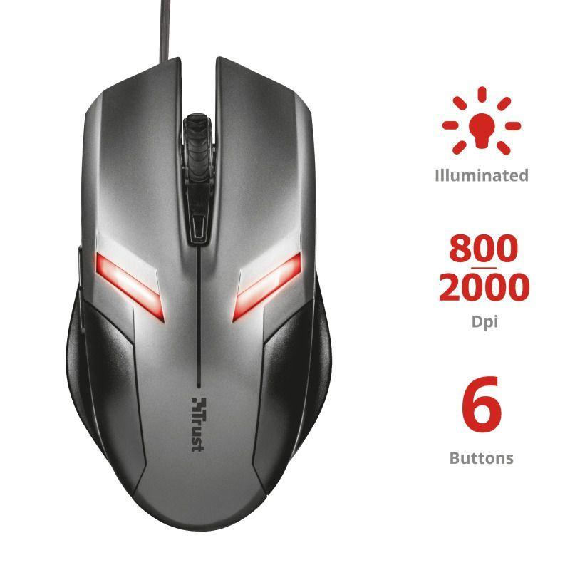 Mouse Gamer Trust Ziva 2000dpi Iluminado-2