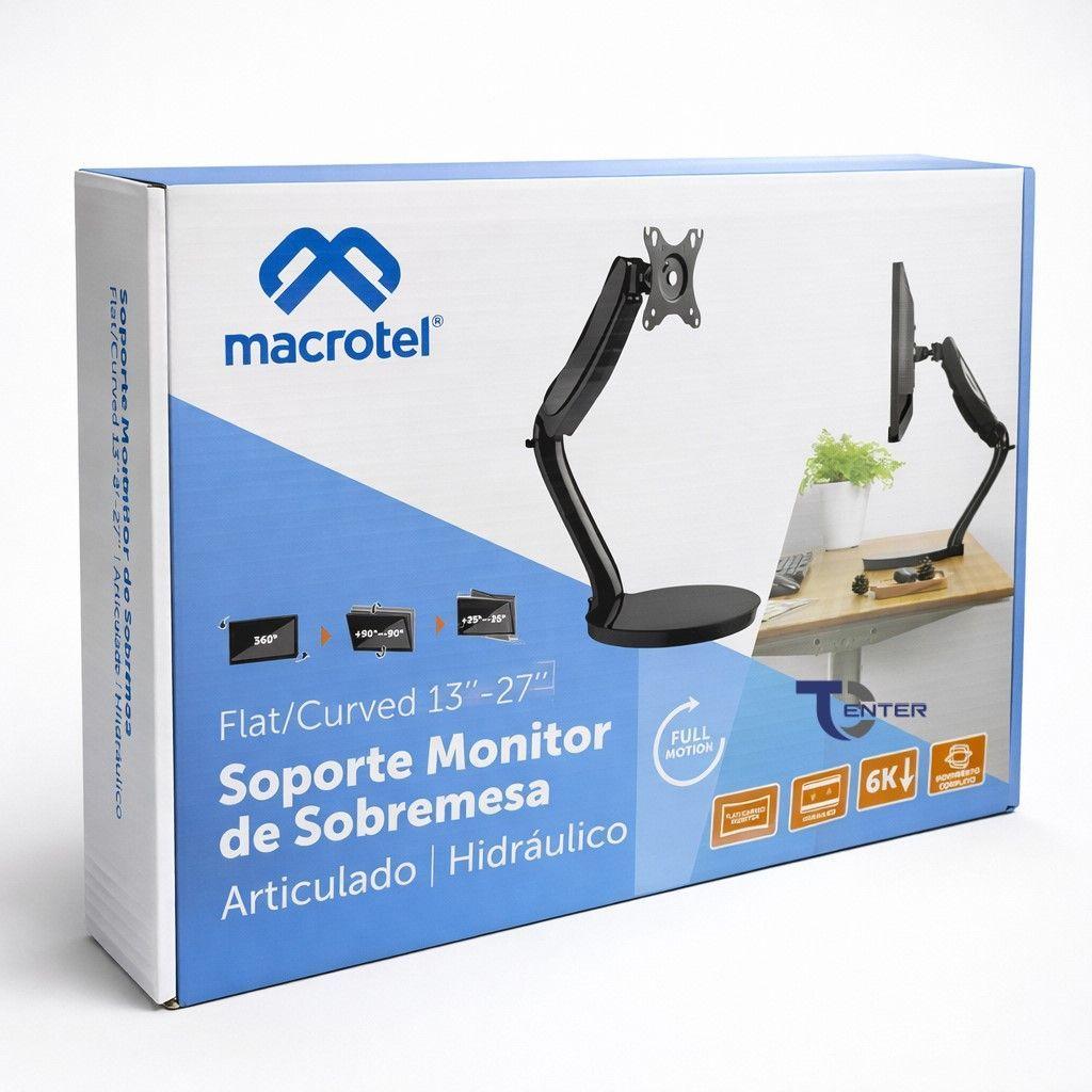 Soporte Monitor Macrotel 13 a 27 Base Hidráulica Articulada-1
