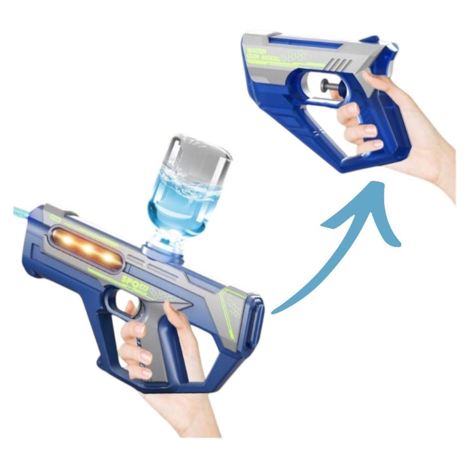 Juguete Pistola Lanza Agua 2 En 1 Recargable DBG1658BL Azul-4