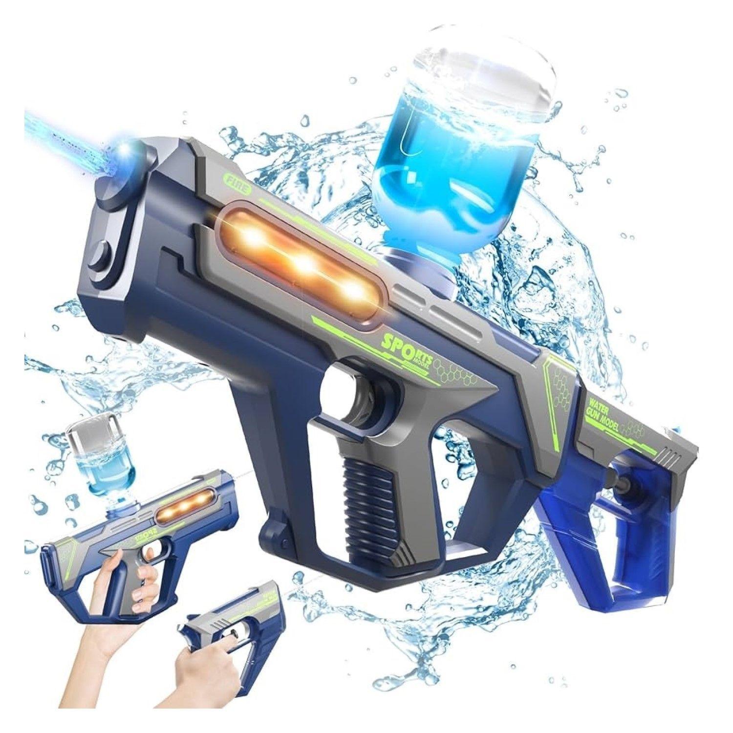 Juguete Pistola Lanza Agua 2 En 1 Recargable DBG1658BL Azul-6