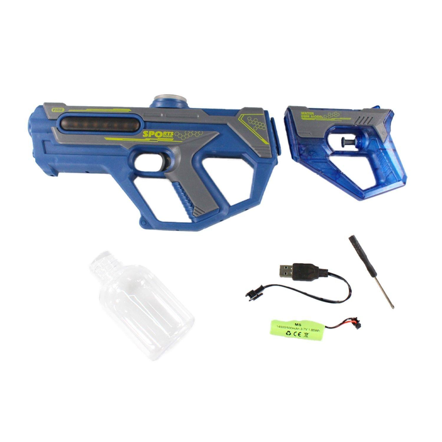 Juguete Pistola Lanza Agua 2 En 1 Recargable DBG1658BL Azul-7