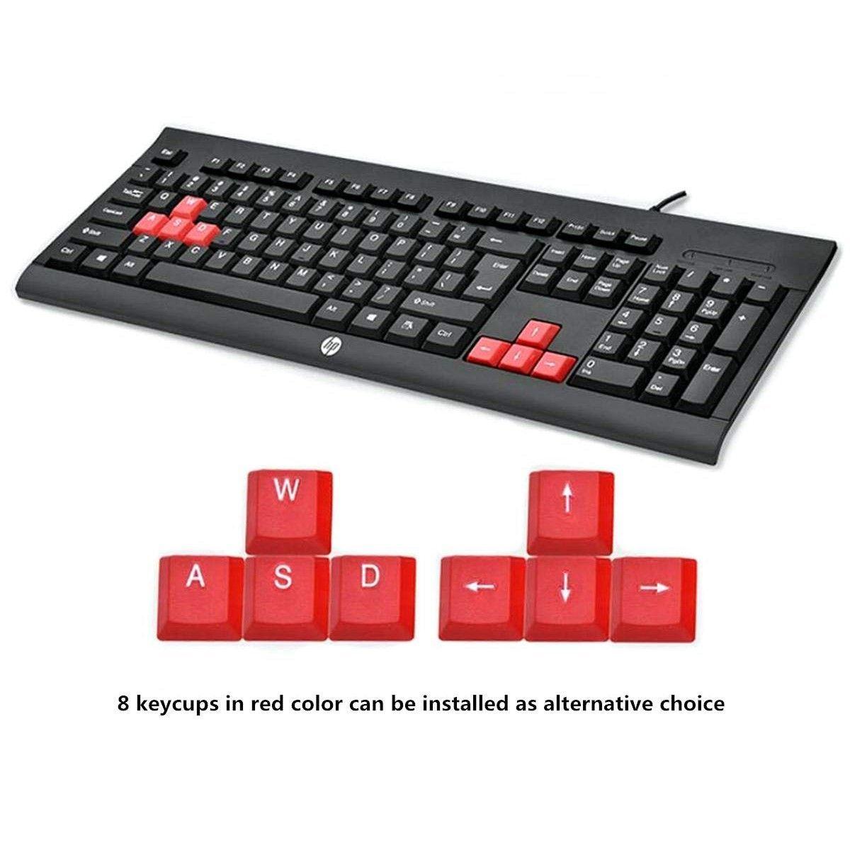 Kit Combo Teclado y Mouse Hp Gaming Km100 Ingles-4