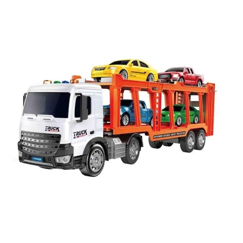 Juguete Camión de Remolque Con Luz y Sonido Con 4 Autos-0