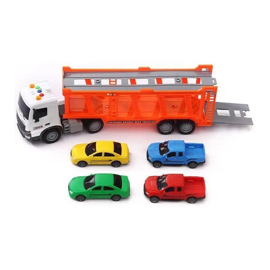 Juguete Camión de Remolque Con Luz y Sonido Con 4 Autos-2