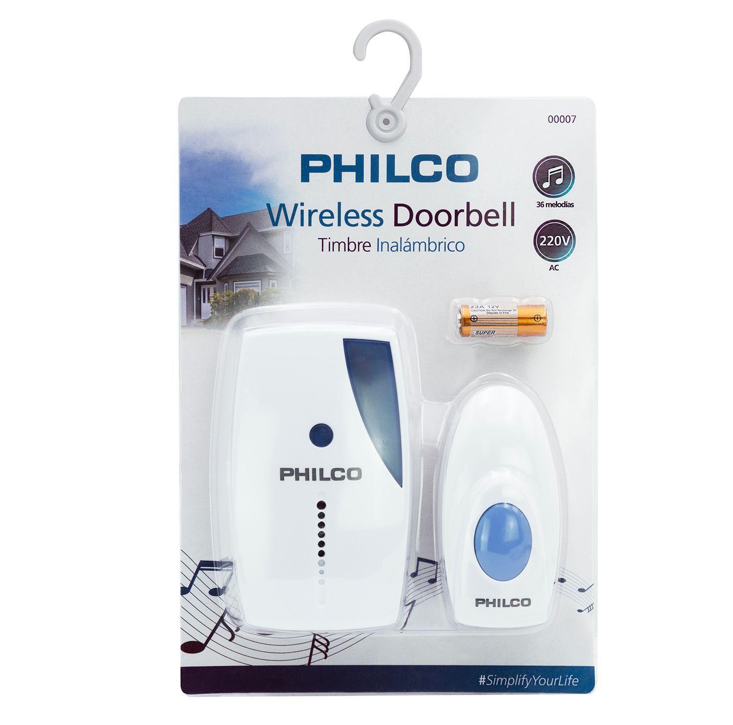 Timbre Inalámbrico Philco Azul 220V Simple-2