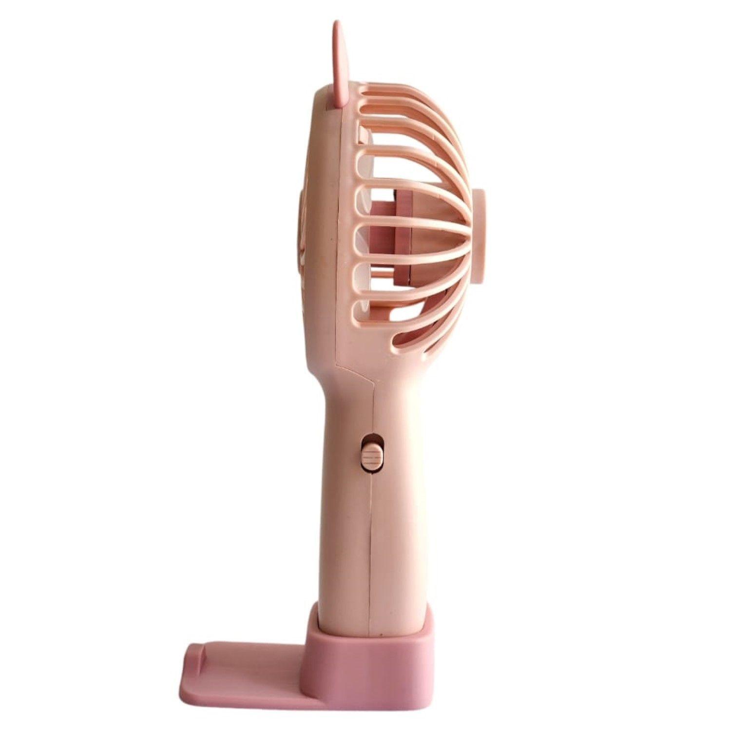 Mini Ventilador Portátil Recargable Rosa TL672P-3