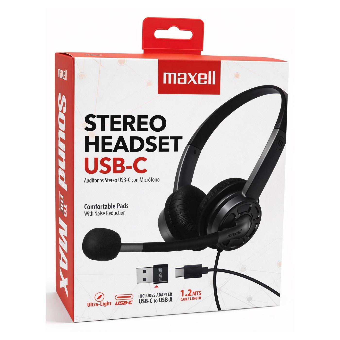 Audífonos Maxell USB-C/USB Con Micrófono HS-HMIC-2