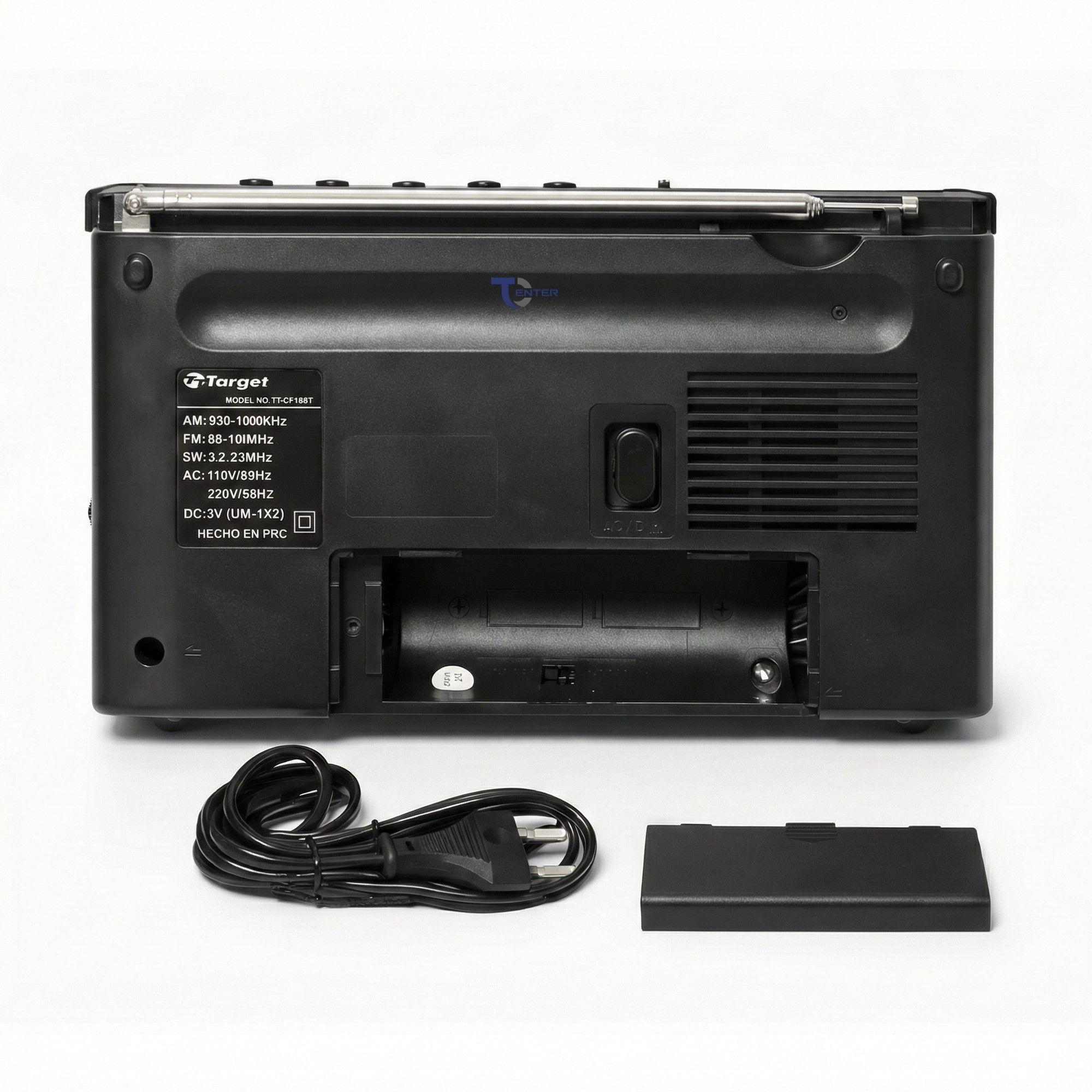 Radio Portátil BT Target TT-CF18BT 4 Bandas USB SD Recargable-3