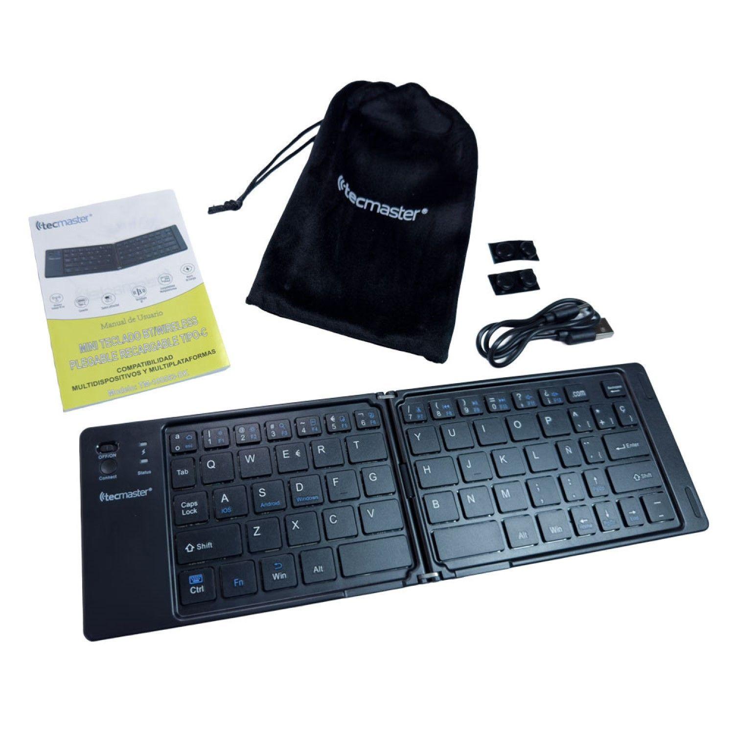 Mini-Teclado Plegable Bt Recargable Tipo-C Tecmaster-6