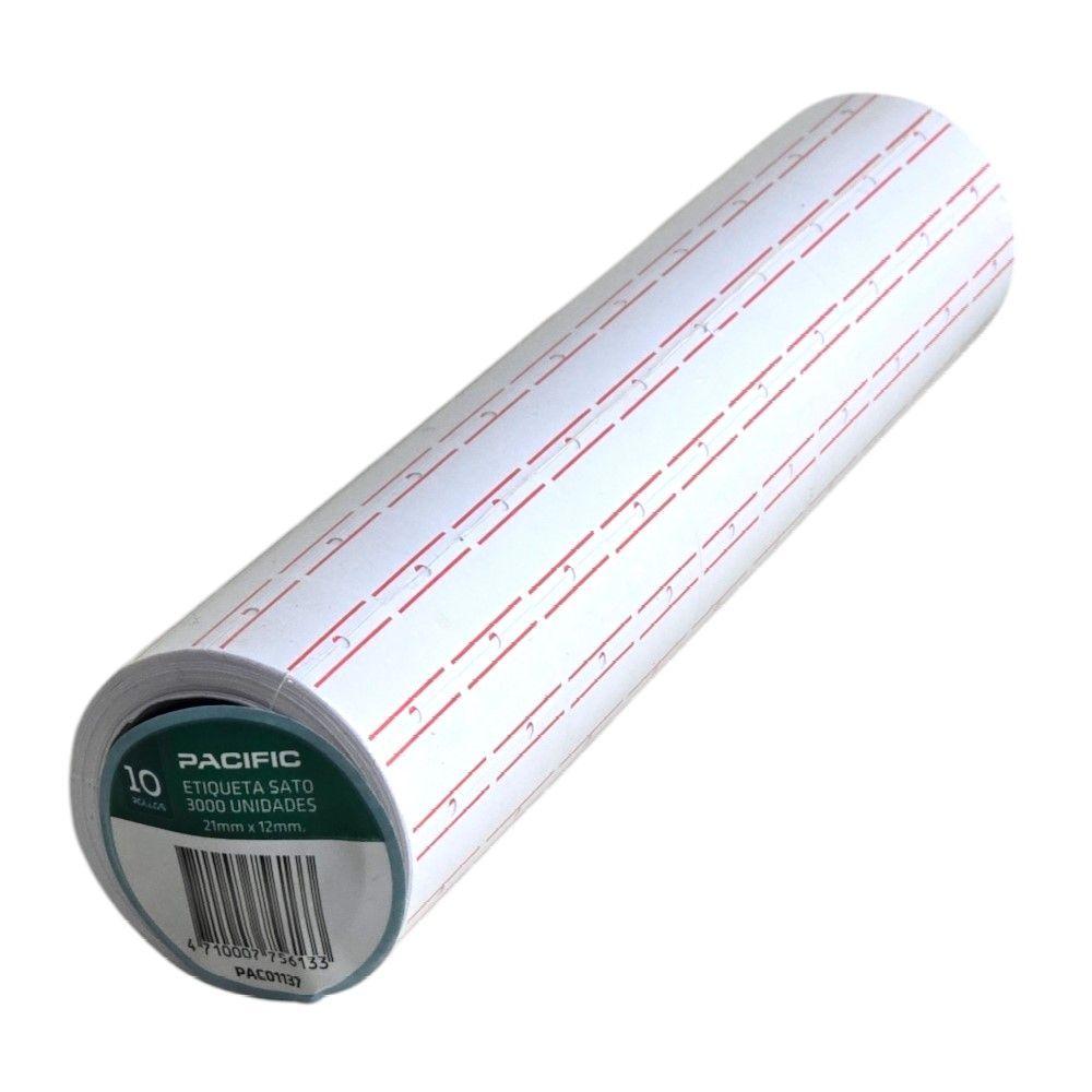 Pack 10 Rollo 3.000 Etiquetas Sato Standar Pacific Mx-5500-3