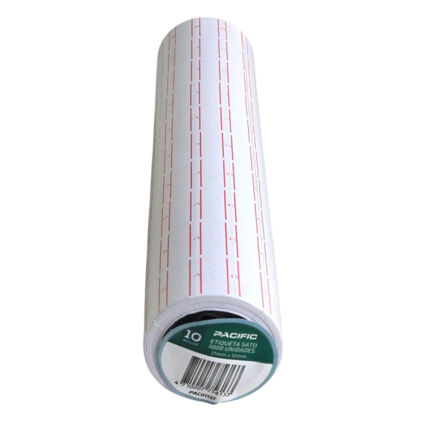 Pack 10 Rollo 3.000 Etiquetas Sato Standar Pacific Mx-5500-4