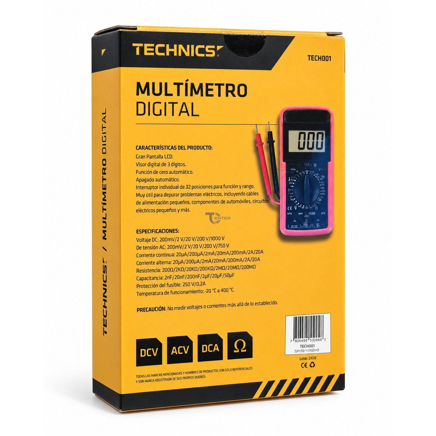 Tester Multímetro Digital Technics TEC0001-5