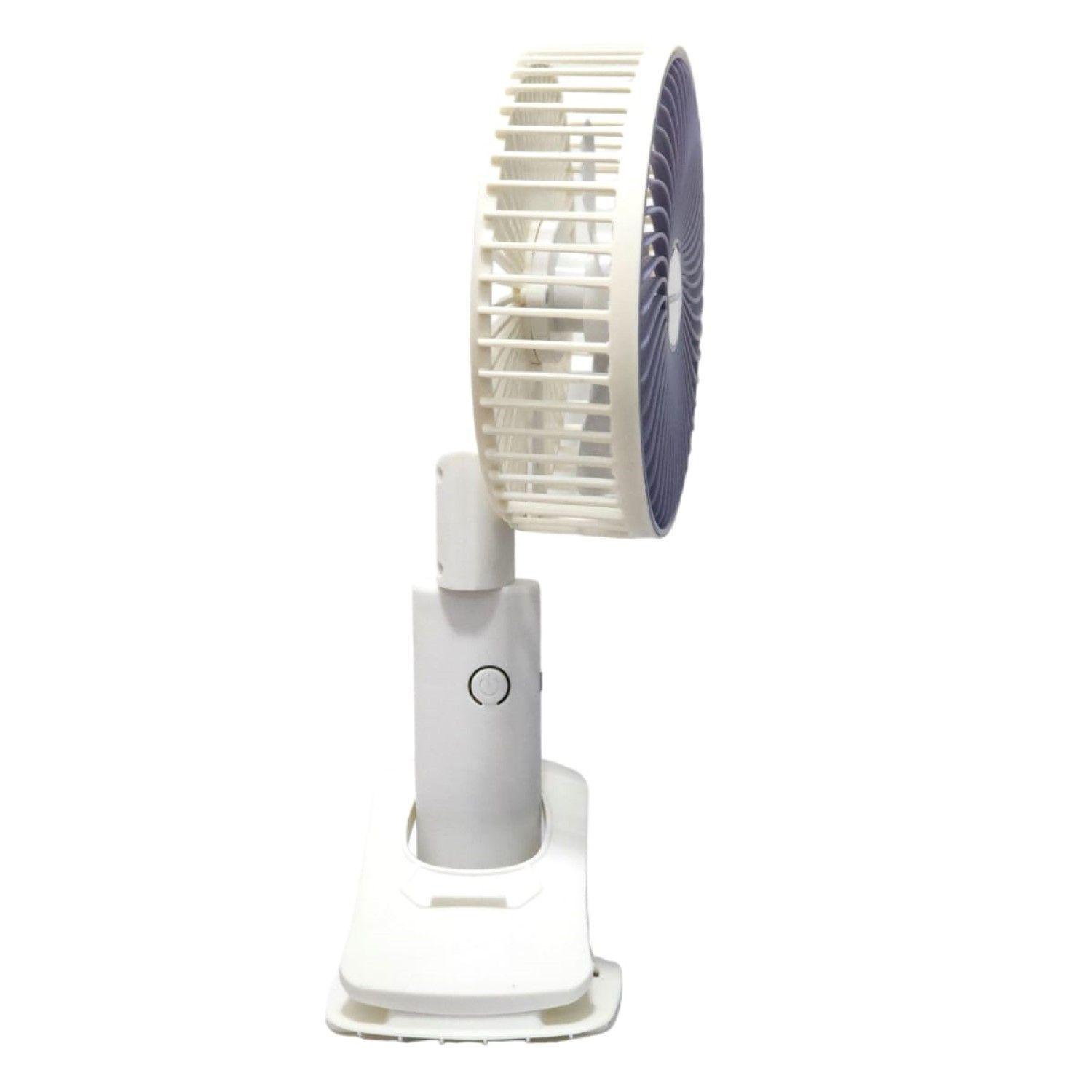 Ventilador Clip Portátil Recargable Tecnolab TL674 blanco-4
