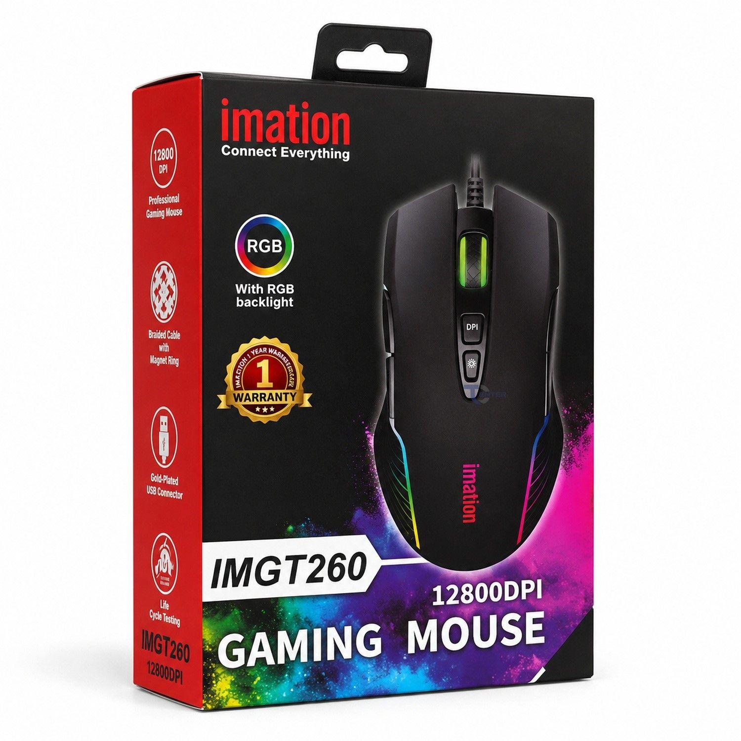 Mouse Gamer Imation IMGT260 RGB 12800 DPI-4