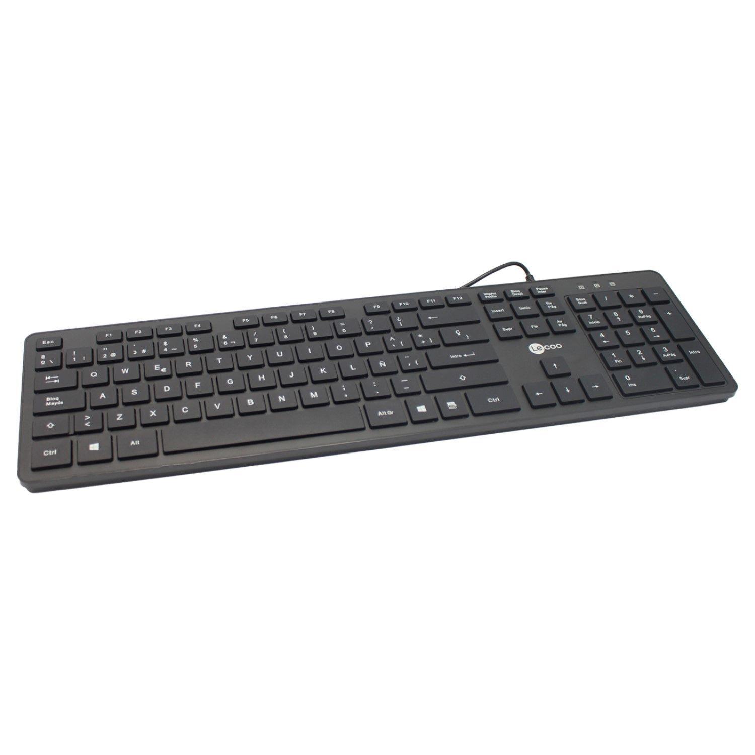 Teclado Usb Lecoo KB102 Alámbrico Negro-0