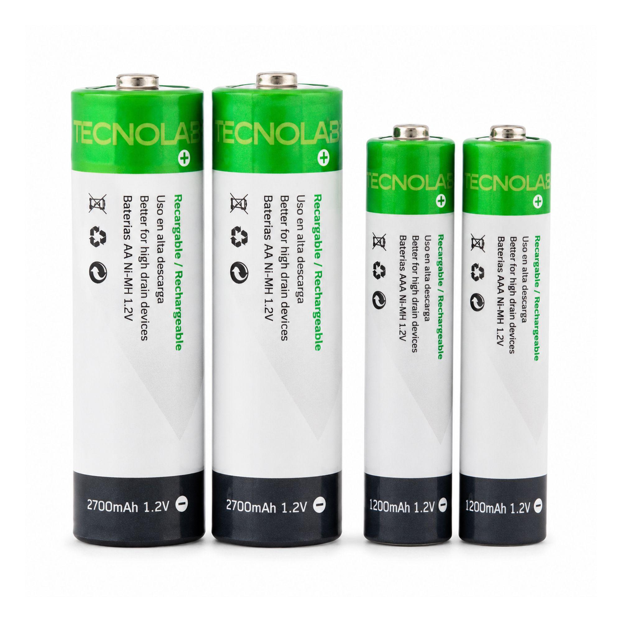 Cargador De Pilas Multifuncional Tecnolab TL834 + 4 Pilas-2